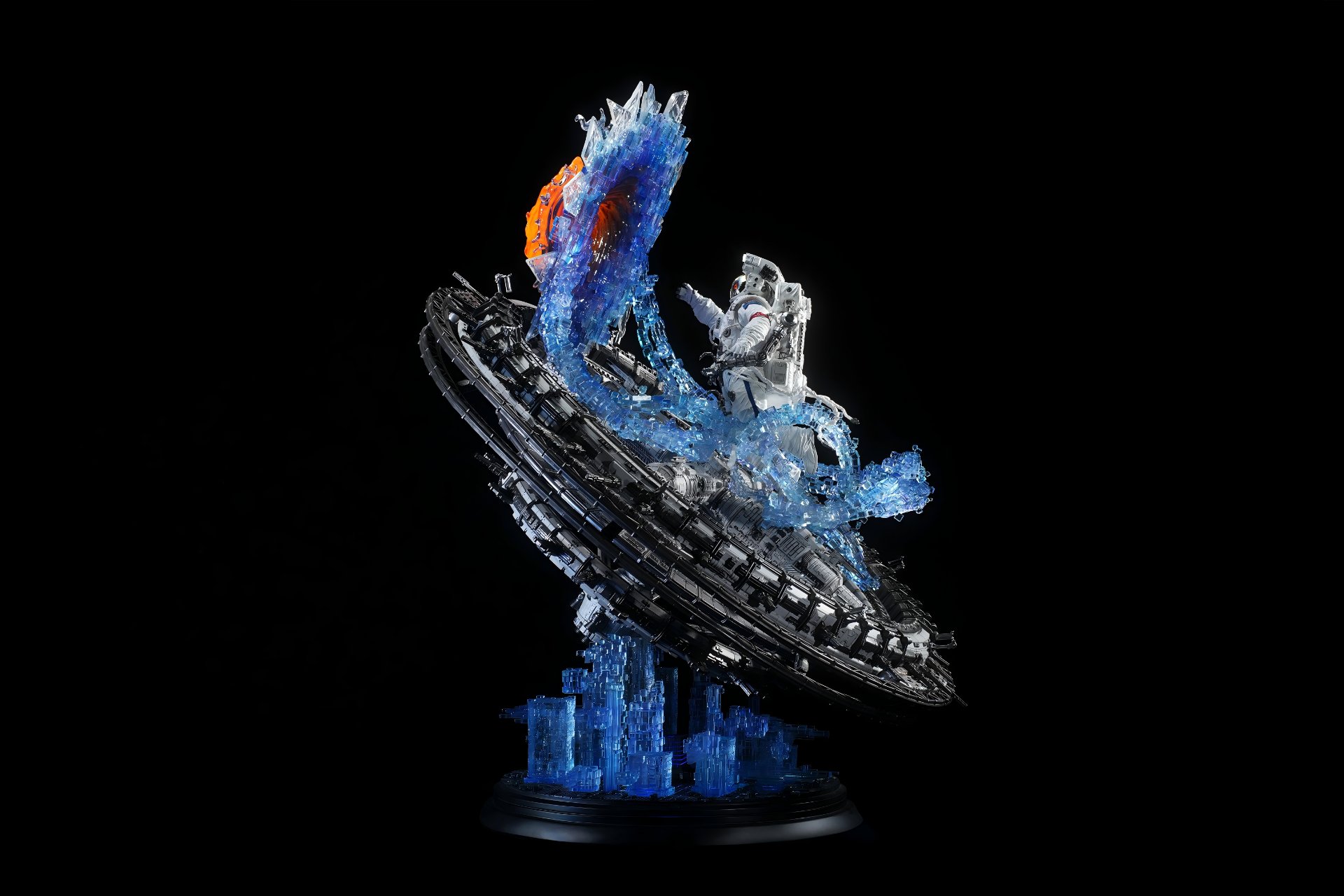 月关工作室远航雕像 中国航天太空创想联名作品 文昌国际航空航天论坛首发